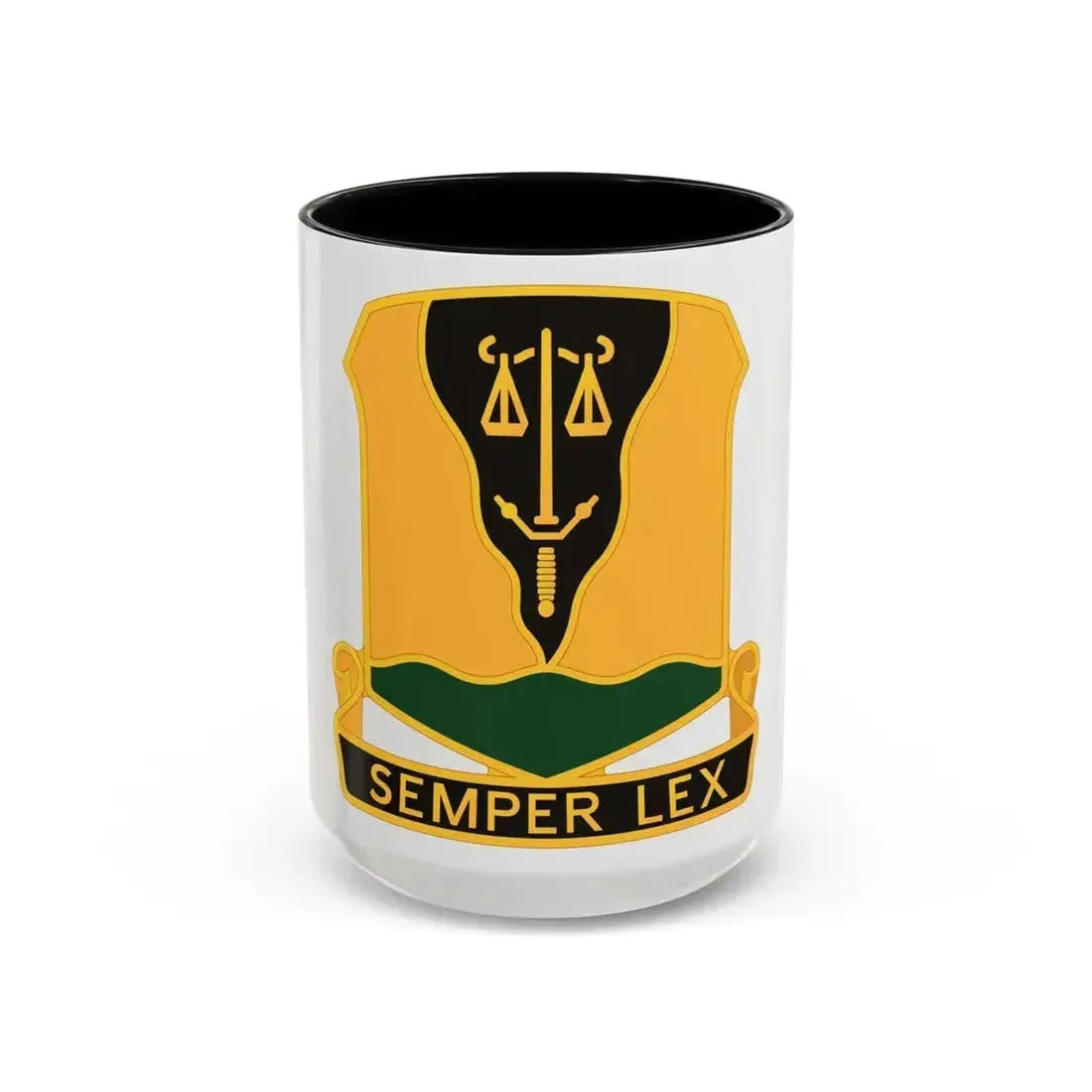 125 Military Police Battalion (U.S. Army) Accent Coffee Mug 15oz Black - Go Mug Yourself