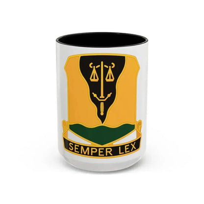 125 Military Police Battalion (U.S. Army) Accent Coffee Mug 15oz Black - Go Mug Yourself