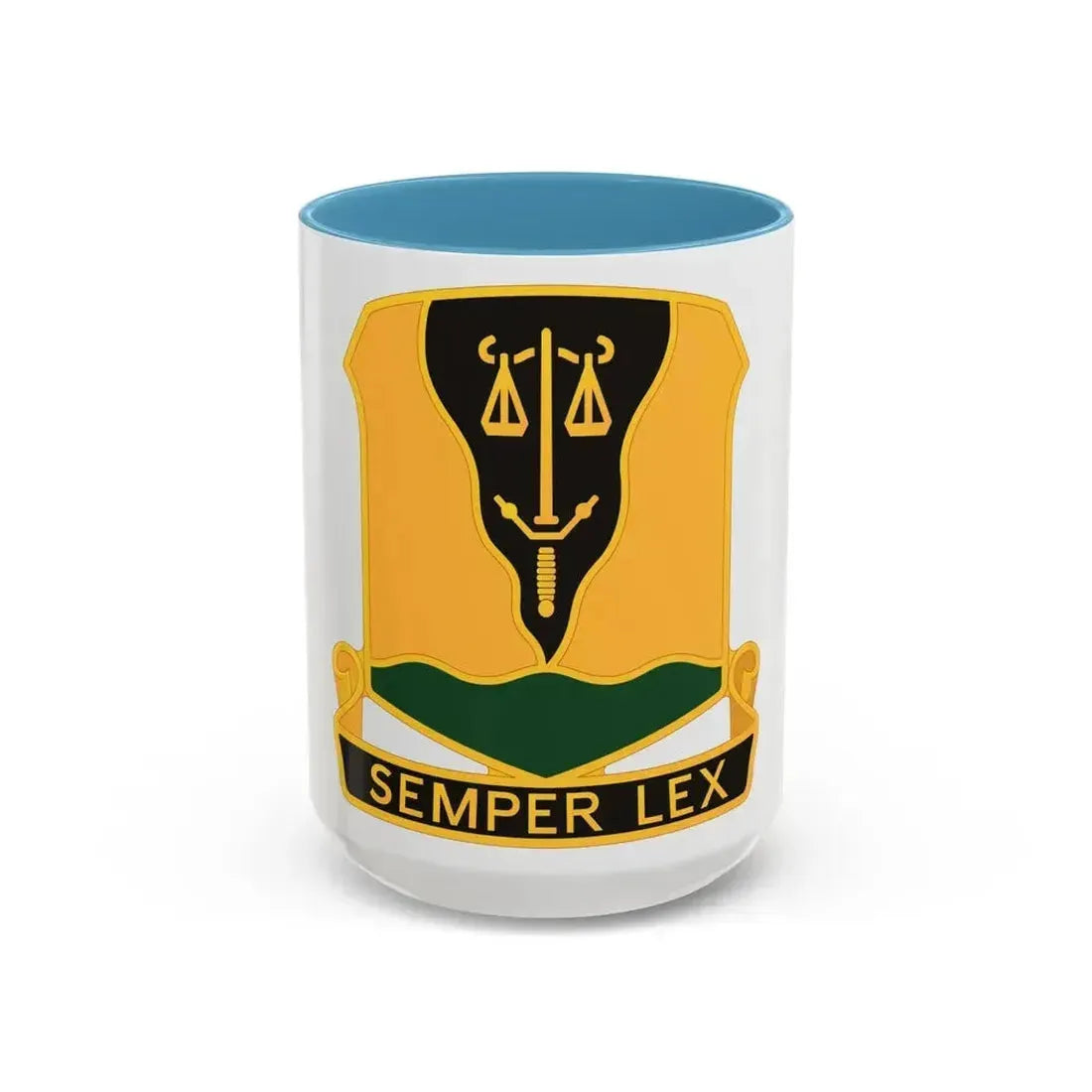 125 Military Police Battalion (U.S. Army) Accent Coffee Mug 15oz Light Blue - Go Mug Yourself