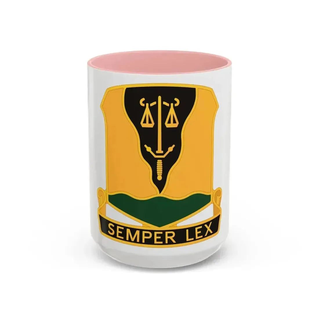 125 Military Police Battalion (U.S. Army) Accent Coffee Mug 15oz Pink - Go Mug Yourself