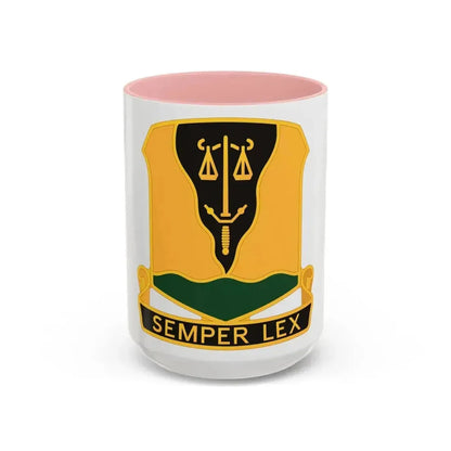125 Military Police Battalion (U.S. Army) Accent Coffee Mug 15oz Pink - Go Mug Yourself