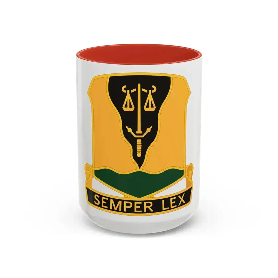 125 Military Police Battalion (U.S. Army) Accent Coffee Mug 15oz Red - Go Mug Yourself