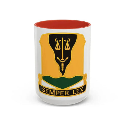 125 Military Police Battalion (U.S. Army) Accent Coffee Mug 15oz Red - Go Mug Yourself