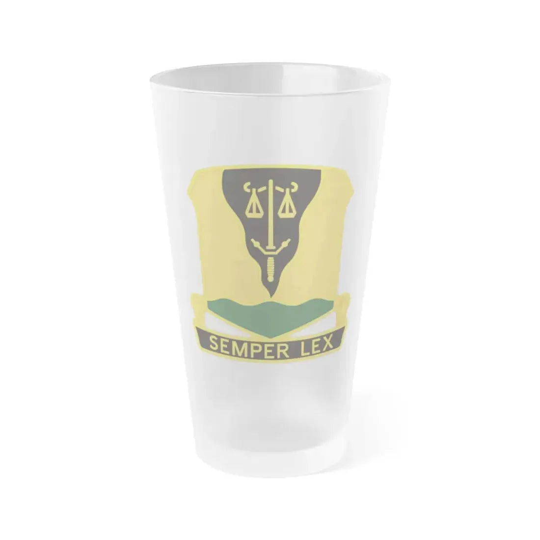 125 Military Police Battalion (U.S. Army) Frosted Pint Glass 16oz Default Title - Go Mug Yourself