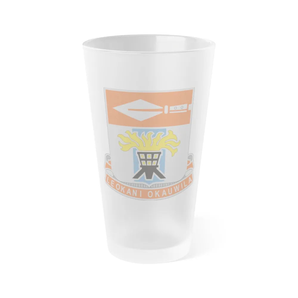 125 Signal Battalion (U.S. Army) Frosted Pint Glass 16oz-Go Mug Yourself