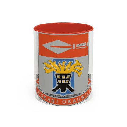 125 Signal Battalion (U.S. Army) Accent Coffee Mug 11oz Red - Go Mug Yourself