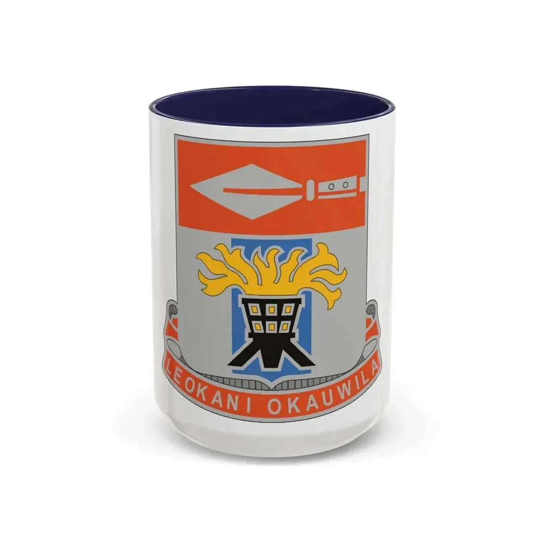 125 Signal Battalion (U.S. Army) Accent Coffee Mug 15oz Navy - Go Mug Yourself