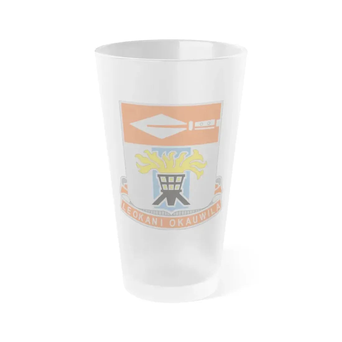 125 Signal Battalion (U.S. Army) Frosted Pint Glass 16oz Default Title - Go Mug Yourself