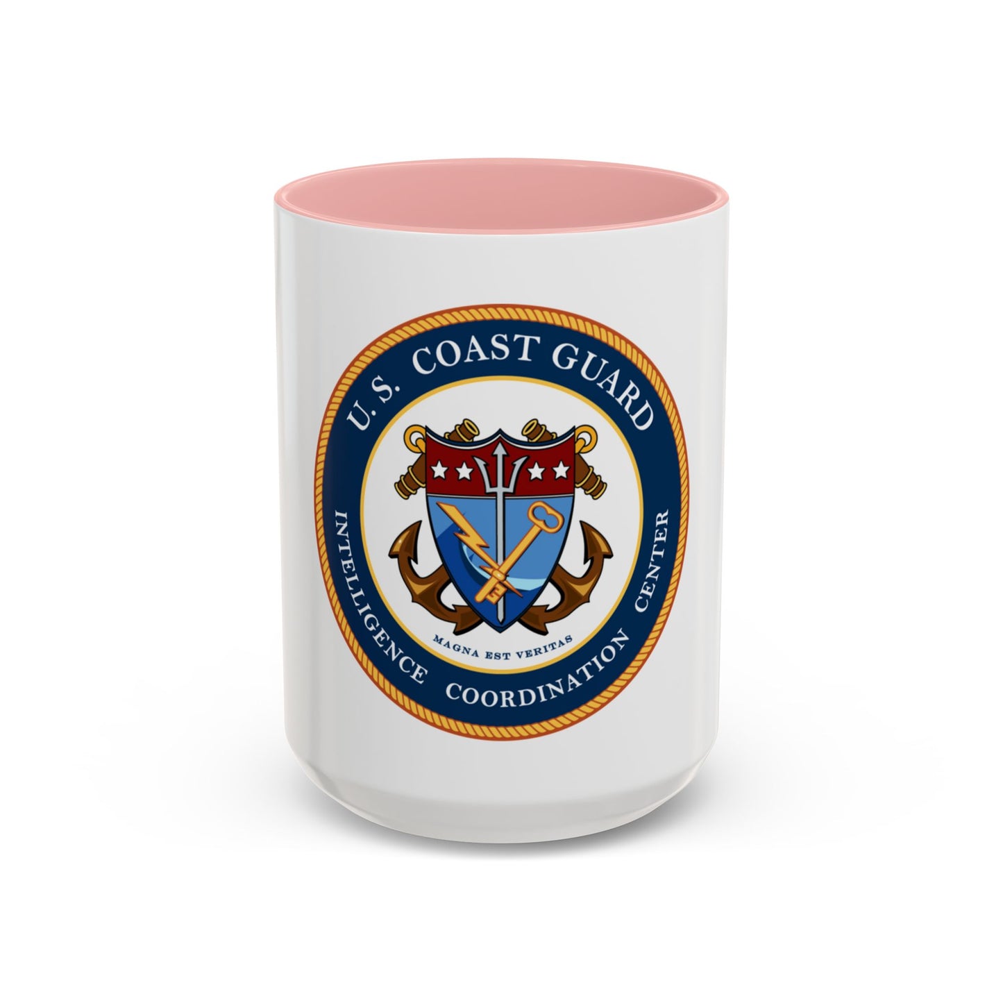 USCG Intelligence Coordination Center (U.S. Coast Guard) Accent Coffee Mug