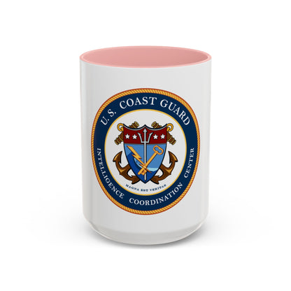 USCG Intelligence Coordination Center (U.S. Coast Guard) Accent Coffee Mug