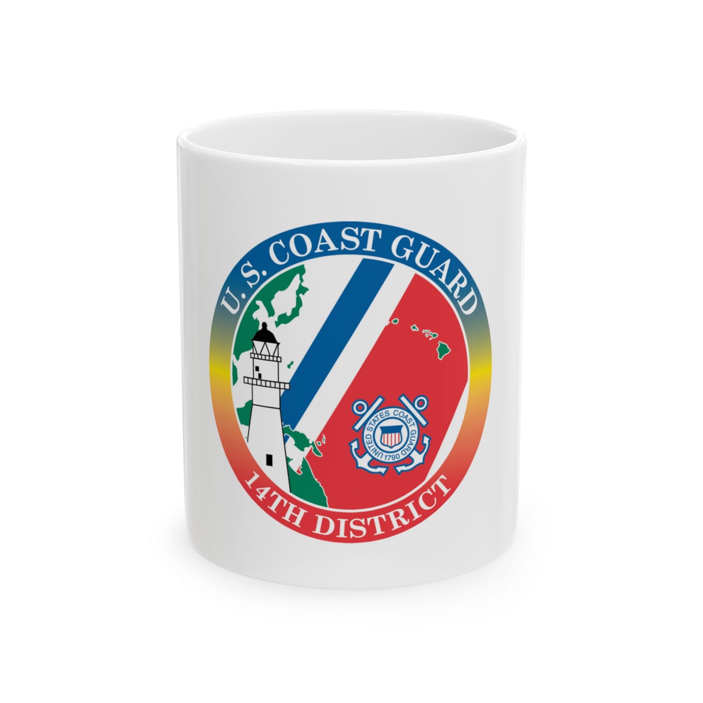 14th CG District (U.S. Coast Guard) White Coffee Mug