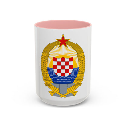 Coat of Arms of the Socialist Republic of Croatia - Accent Coffee Mug