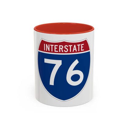 Interstate 76 Colorado Nebraska (U.S. Highways) Accent Coffee Mug