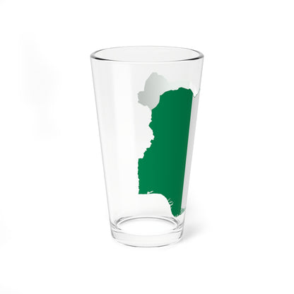Flag map of Nigeria (Niger) Pint Glass 16oz