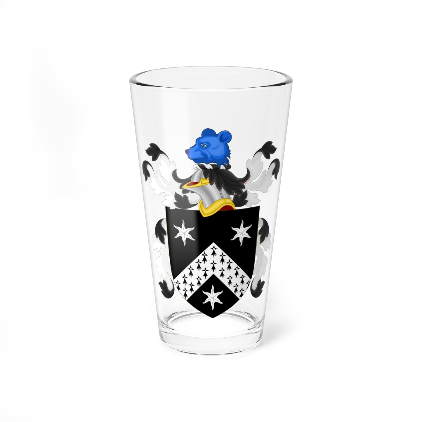 Coat of Arms of William Brewster (United States) (Coat of Arms) Pint Glass 16oz