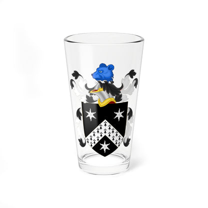 Coat of Arms of William Brewster (United States) (Coat of Arms) Pint Glass 16oz