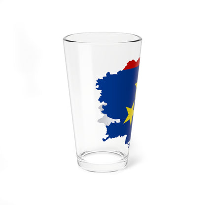 Flag-map of Vojvodina (Serbia) Pint Glass 16oz