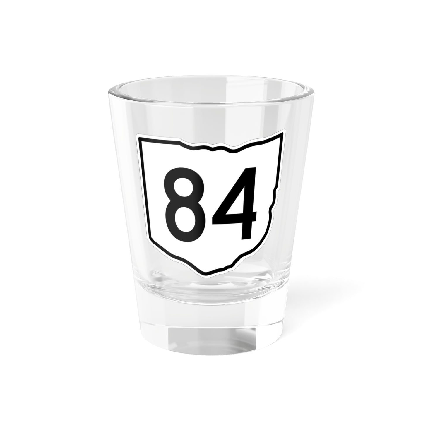 OH-84 1960 (Ohio) (Road Sign) Shot Glass 1.5oz