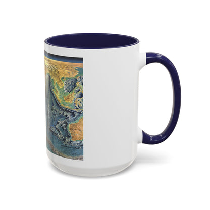 Indian Ocean Floor (1967) (Map) Accent Coffee Mug