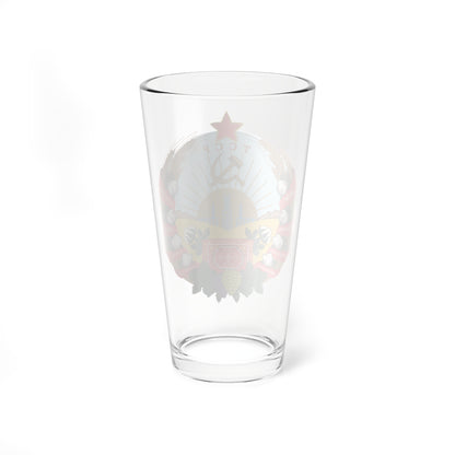 Emblem of the Turkmen SSR (Soviet Union) (Coat of Arms) Pint Glass 16oz