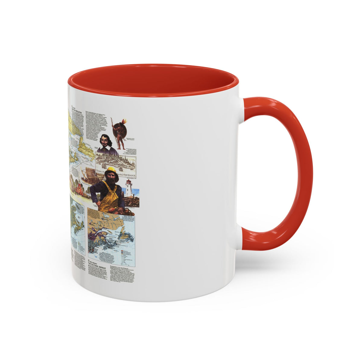 USA - Northern Approaches 2 (1985) (Map) Accent Coffee Mug