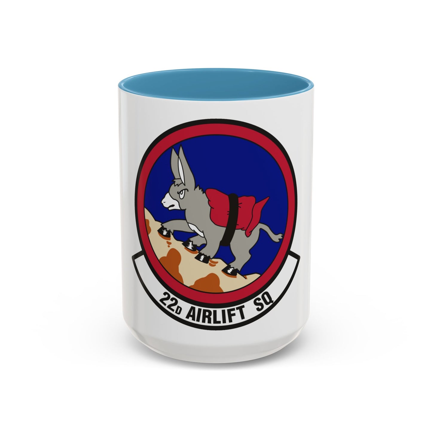 22d Airlift Squadron (U.S. Air Force) Accent Coffee Mug