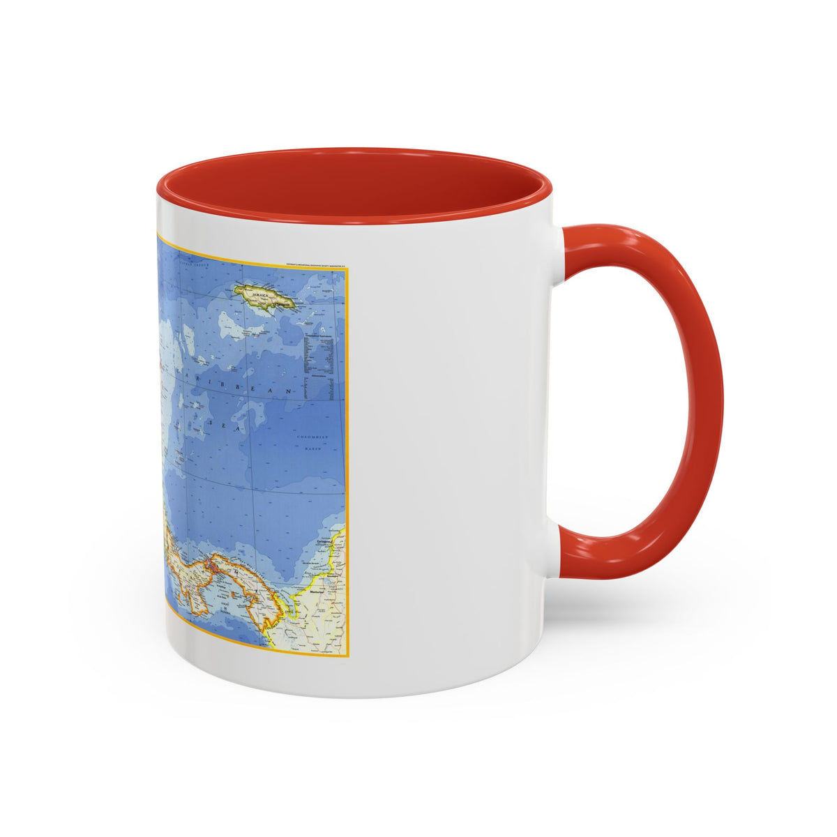 Central America (1973) (Map) Accent Coffee Mug