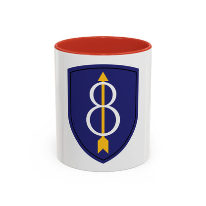 8th Infantry Division patch (U.S. Army) Accent Coffee Mug