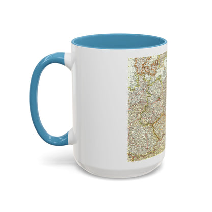 Poland and Czechoslovakia (1958) (Map) Accent Coffee Mug