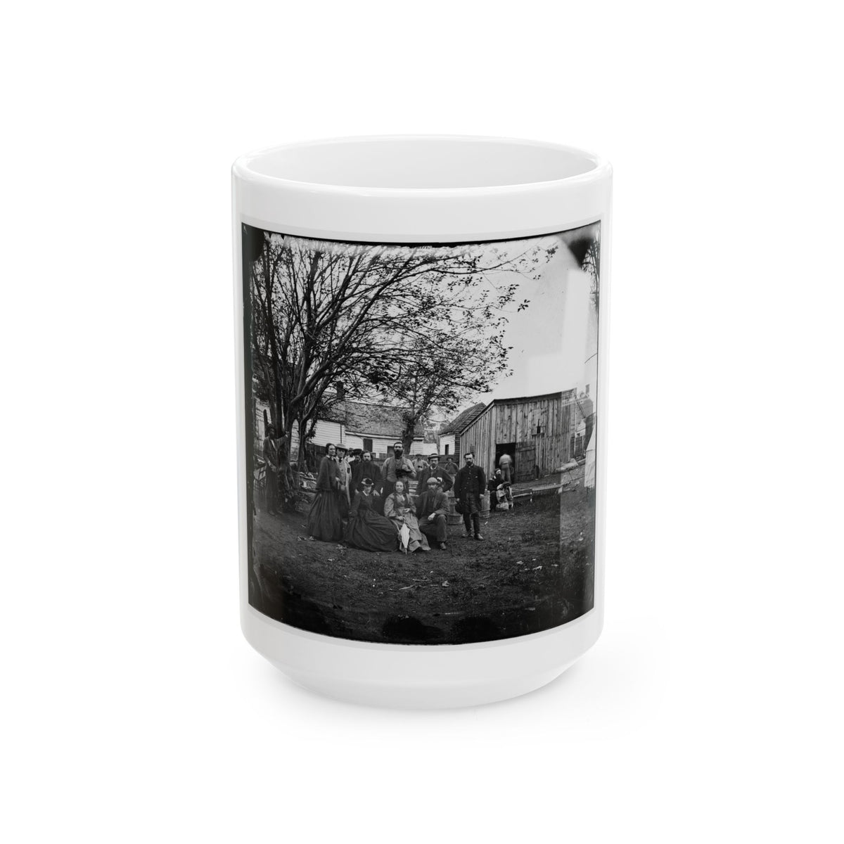Fredericksburg, Va. Nurses And Officers Of The U.S. Sanitary Commission (U.S. Civil War) White Coffee Mug
