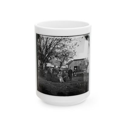 Fredericksburg, Va. Nurses And Officers Of The U.S. Sanitary Commission (U.S. Civil War) White Coffee Mug