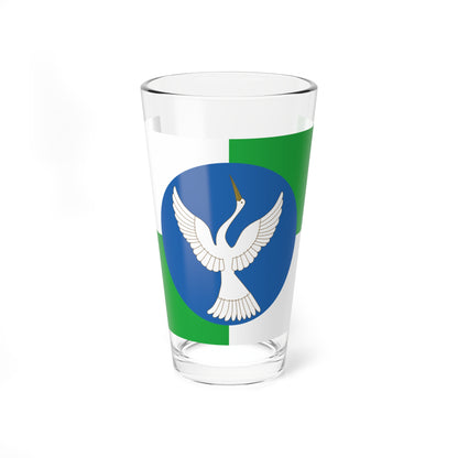 Flag of Zianchurinsky rayon (Russia) Pint Glass 16oz
