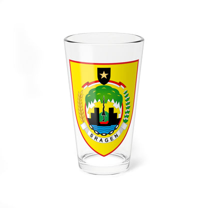 Seal of Sragen Regency (Indonesia) (Coat of Arms) Pint Glass 16oz