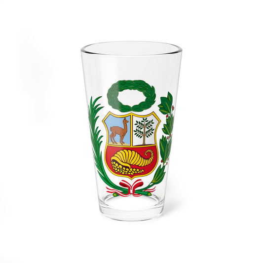 Escudo de armas del Perú versión alternativa (Peru) (Coat of Arms) Pint Glass 16oz