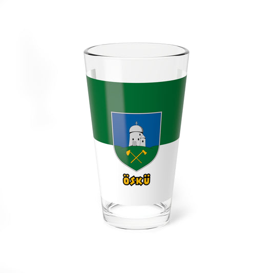 Flag of Osku (Hungary) Pint Glass 16oz