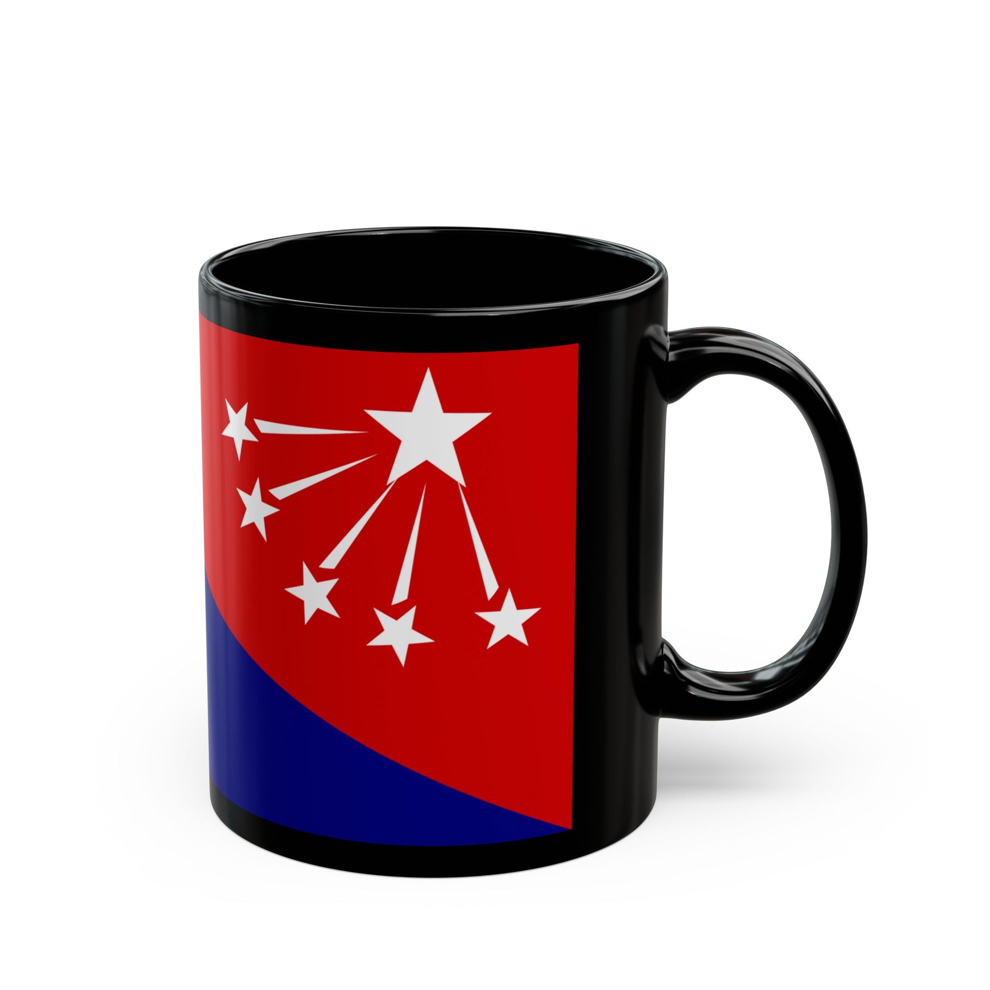 Flag of Central Province Papa New Guinea - Black Coffee Mug-Go Mug Yourself