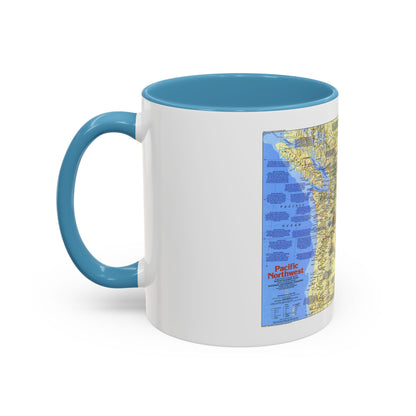 USA - Pacific Northwest 1 (1986) (Map) Accent Coffee Mug