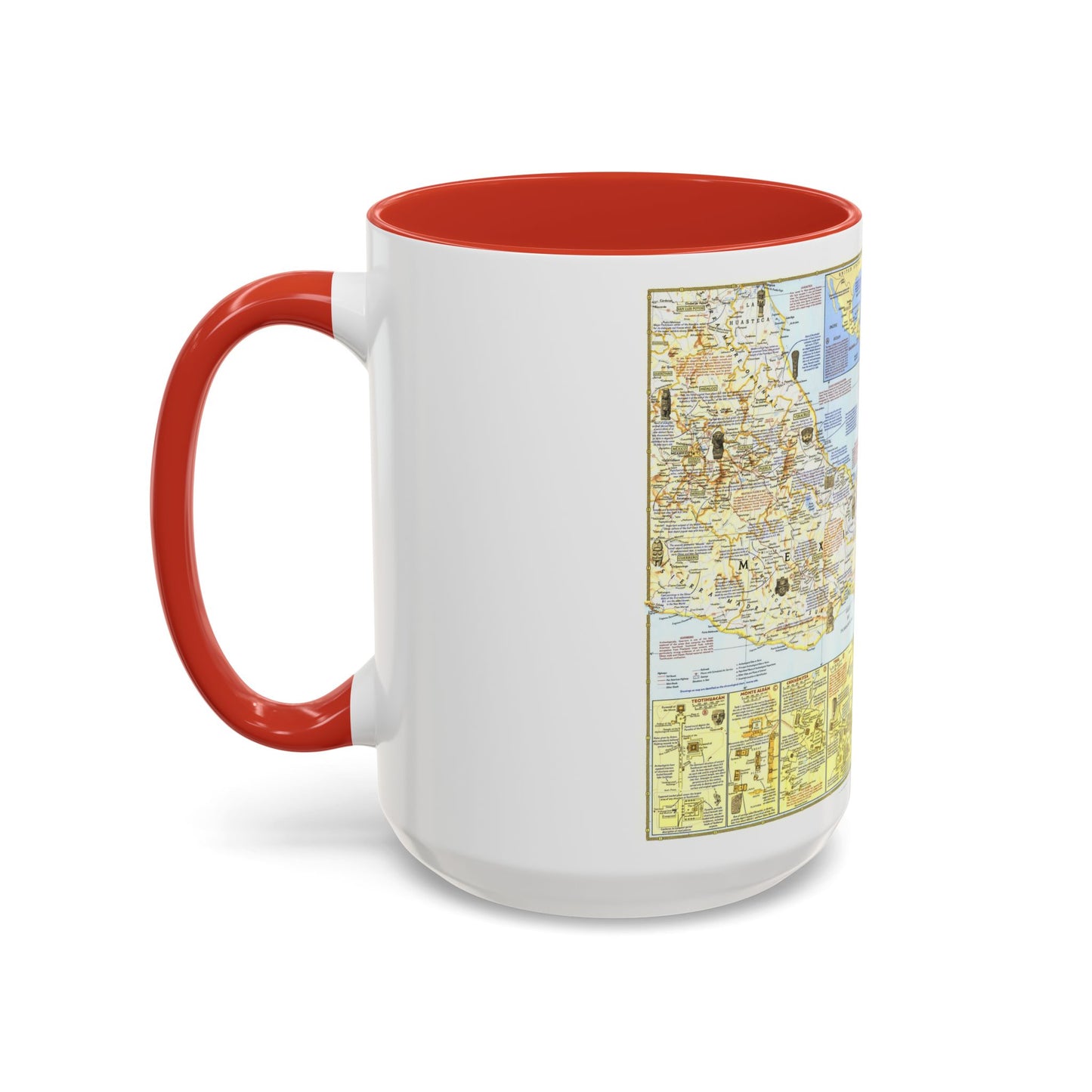 Central America - Archeological Map 1 (1968) (Map) Accent Coffee Mug