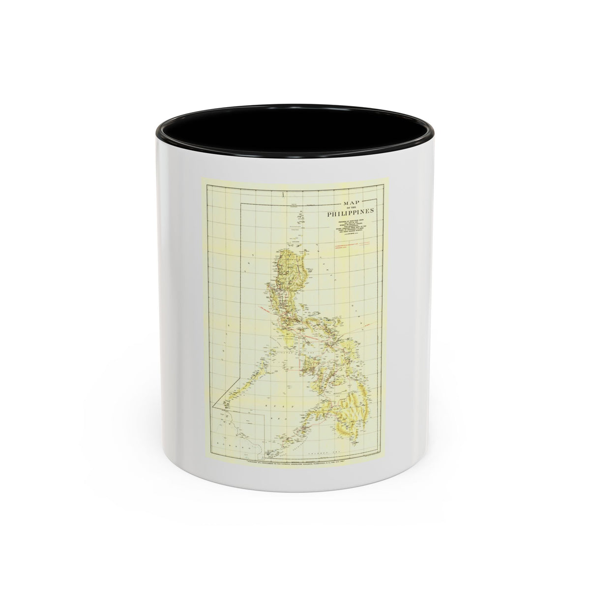 Philippines, The (1905) (Map) Accent Coffee Mug
