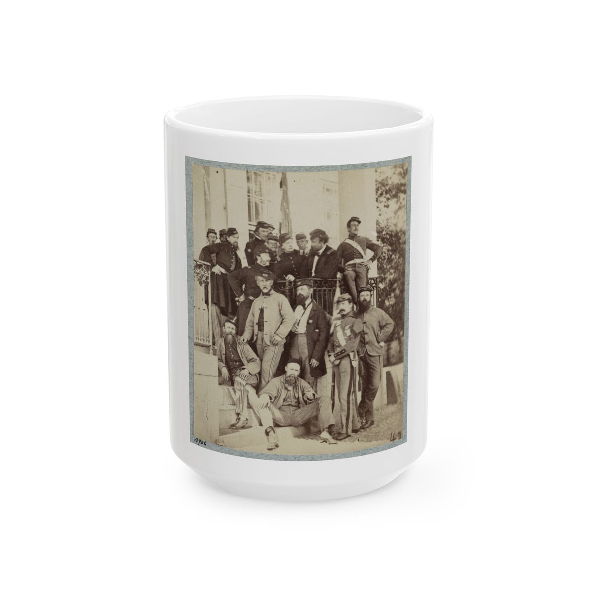 7th New York State Militia, Camp Cameron, D.C., 1861 028 (U.S. Civil War) White Coffee Mug