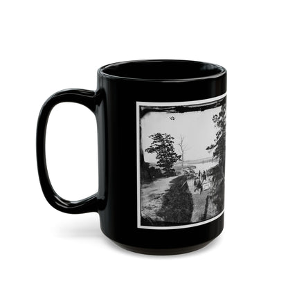James River, Va. Confederate Gun In Battery Brooks (U.S. Civil War) Black Coffee Mug