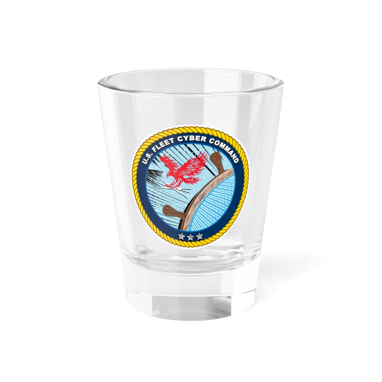 US Fleet Cyber Command (U.S. Navy) Shot Glass 1.5oz