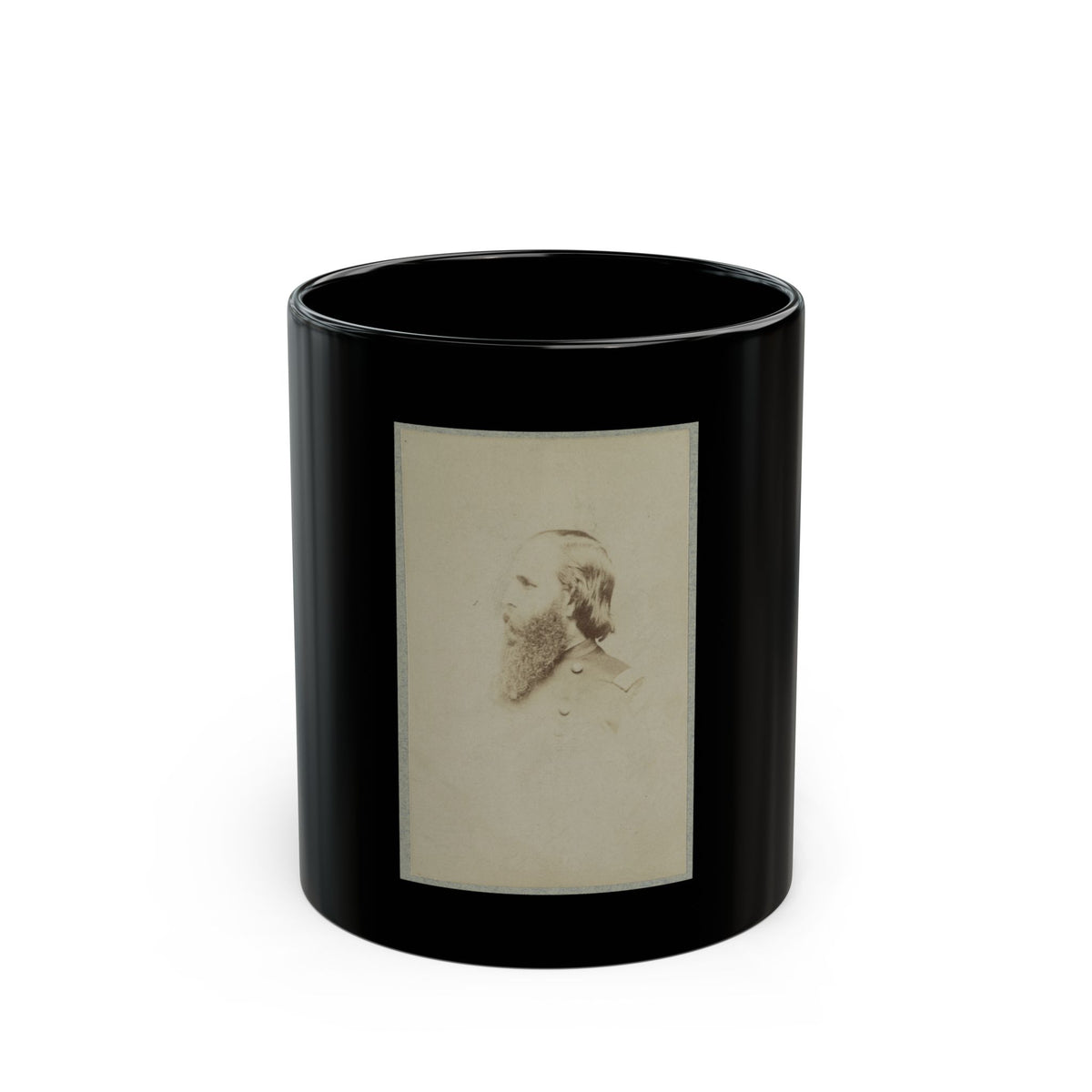 Unidentified General, Bust Portrait, Facing Left (U.S. Civil War) Black Coffee Mug