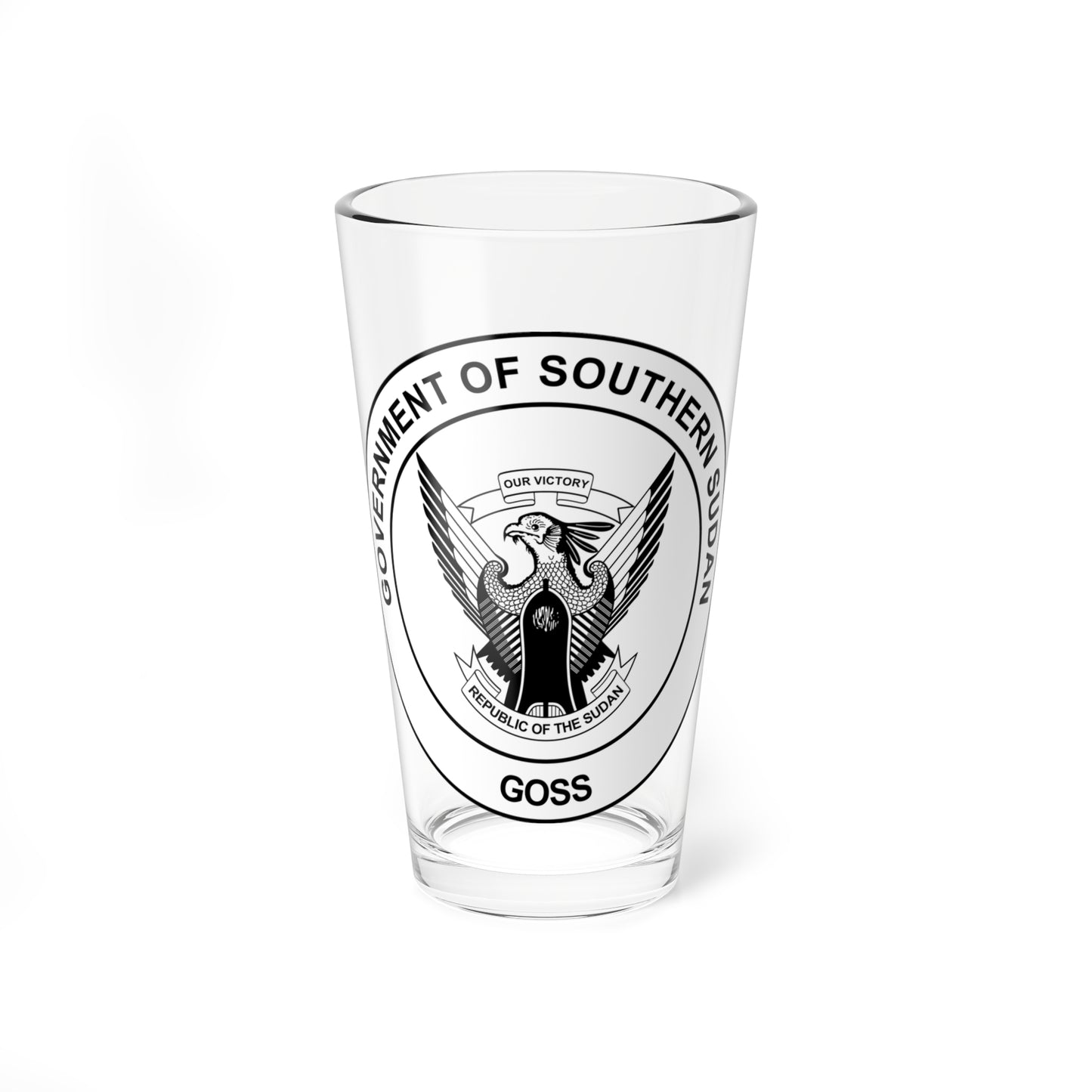 Seal of the Government of Southern Sudan 2005-2011 (South Sudan) (Coat of Arms) Pint Glass 16oz