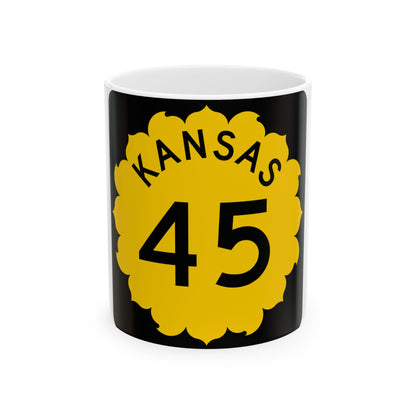 K-45 1962 (Kansas) (Road Sign) White Coffee Mug