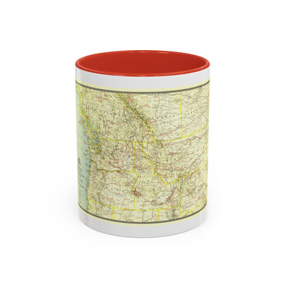 USA - Northwestern (1941) (Map) Accent Coffee Mug