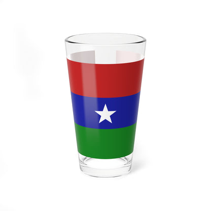 Bandera del Municipio Santos Marquina (Venezuela) Pint Glass 16oz
