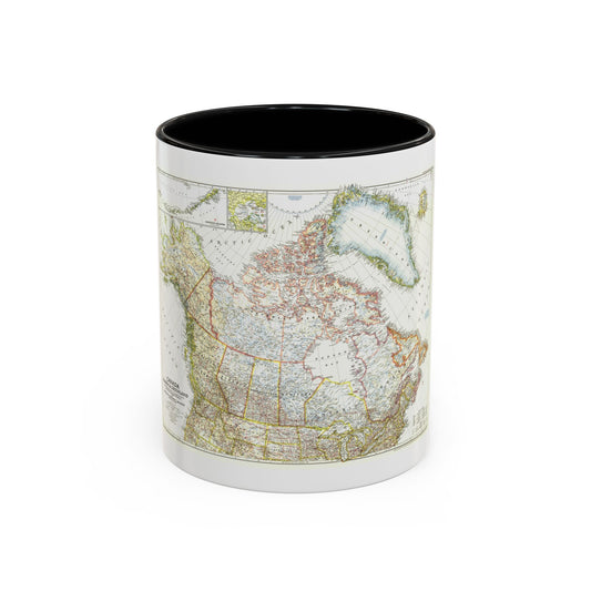 North America - Canada, Alaska, Greenland (1947) (Map) Accent Coffee Mug