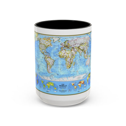 World Map - Political (1994) (Map) Accent Coffee Mug