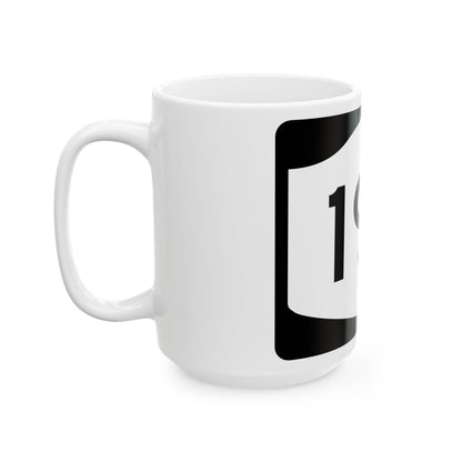 NY-19A (New York) (Road Sign) White Coffee Mug